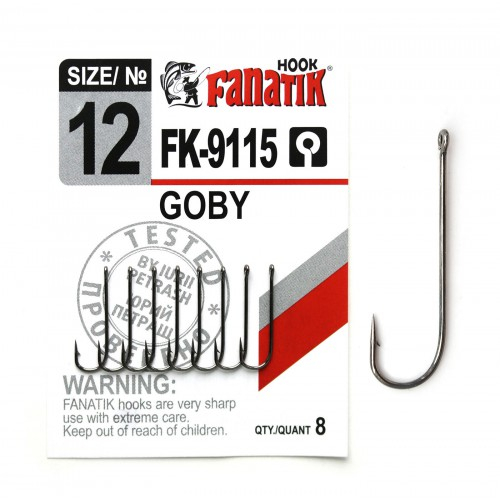 FANATIK Haken FK-9115 GOBY Friedfische VHI-Carbon (19 mm - 44.5 mm)