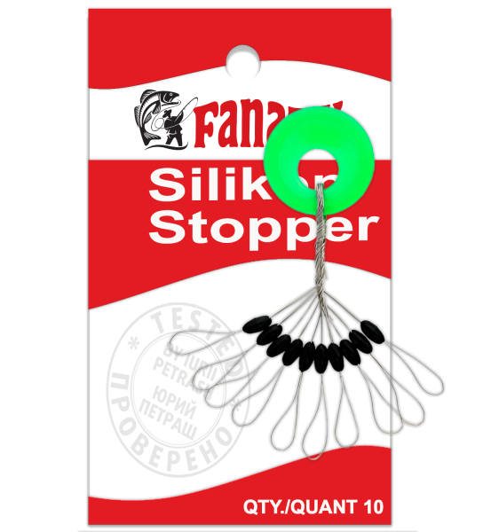 FANATIK Silikon Stopper Schnurstopper Rutschfest Angel Montagesystem