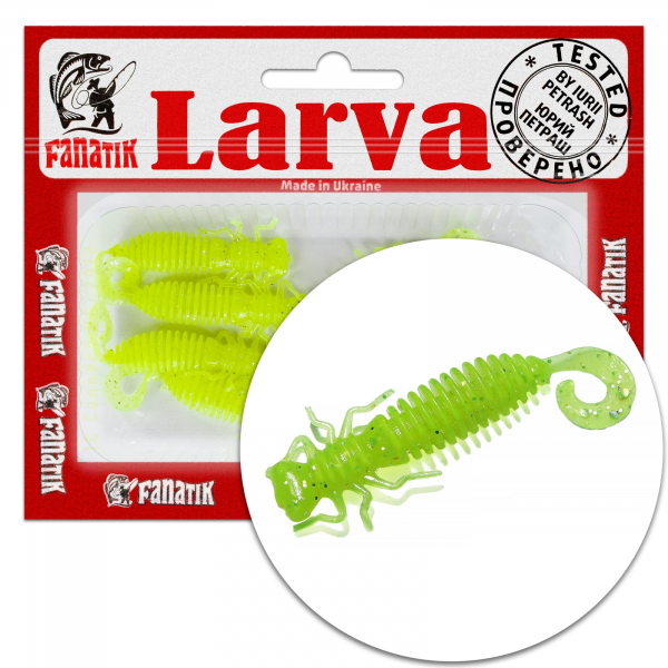 Fanatik LARVA LUX 1.6" 2" 2.5" 3.0" 3.5" 4.1cm-8.9cm Gummiköder Gummifisch mit Aroma Jig