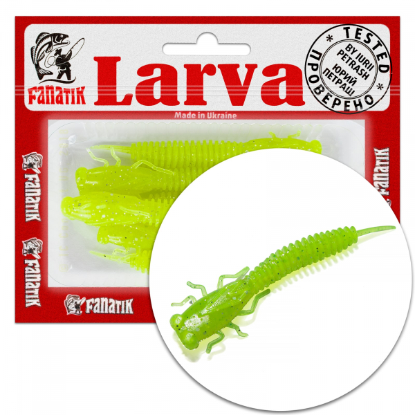 Fanatik X-LARVA 2" 3" 4" 5.0 cm 7.6 cm 10.1 cm Gummiköder Gummifisch mit Aroma Jig